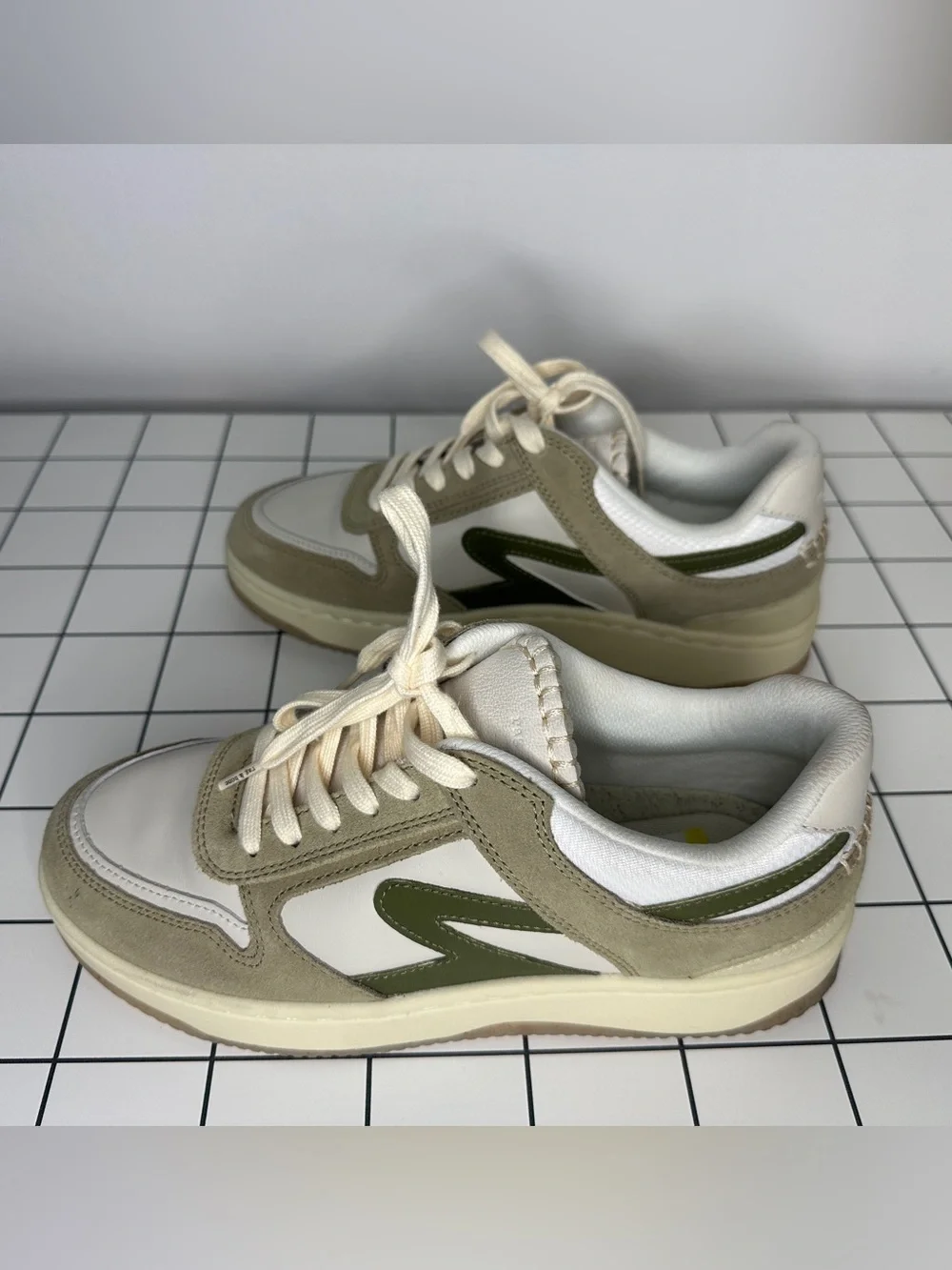 rag & bone Cream, Olive & Beige Low-Top Sneakers